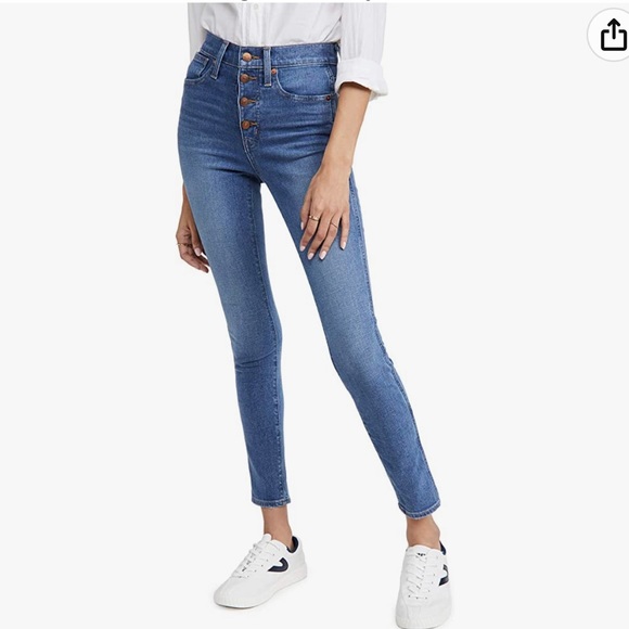Madewell Denim - Madewell high rise button fly skinny jeans 10”